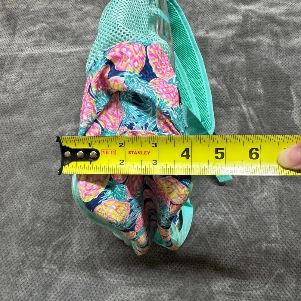 Simply Southern Clear Backpack Mint Green Pineapple Print Transparent Bag